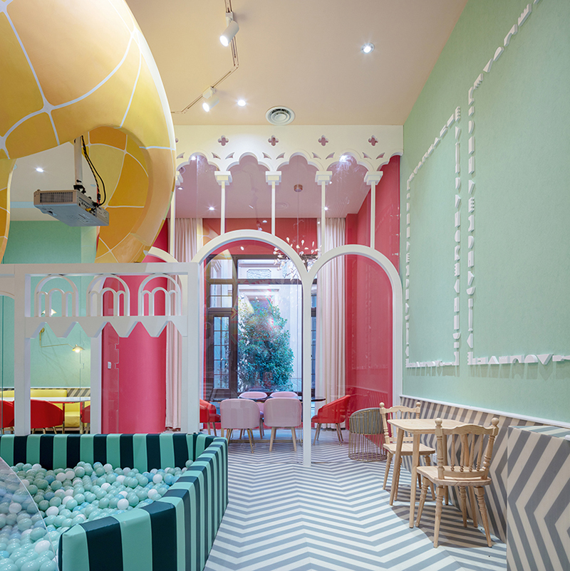 Bright and beautiful children restaurant in Shanghai China