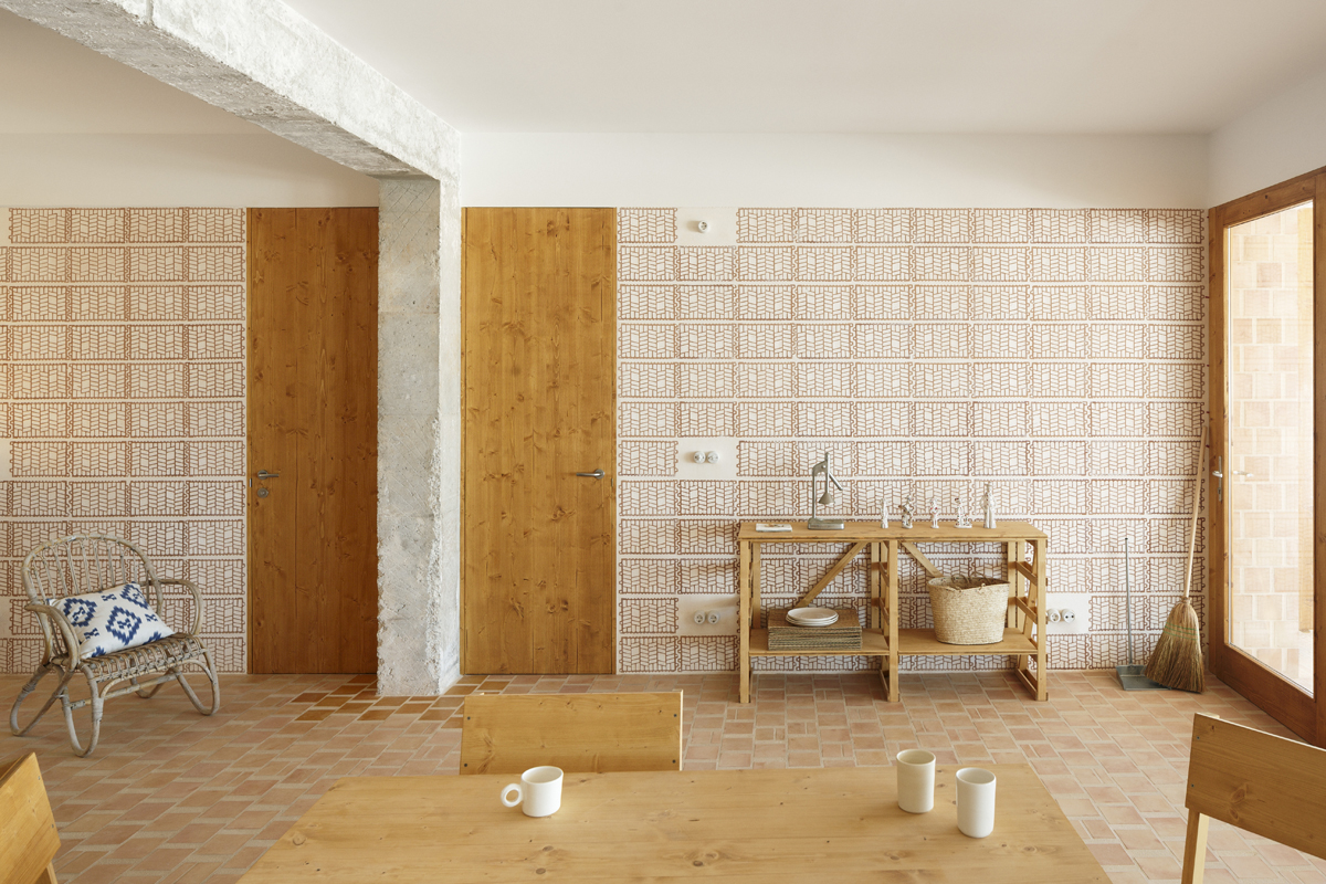 Plaster filled terracotta tiles