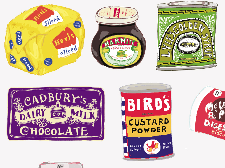 Vintage packaging illustrations