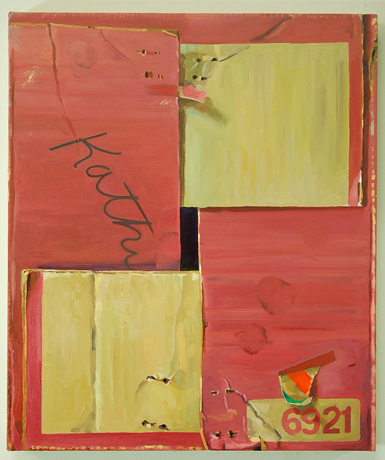Painting of a cardboard box holding family memories