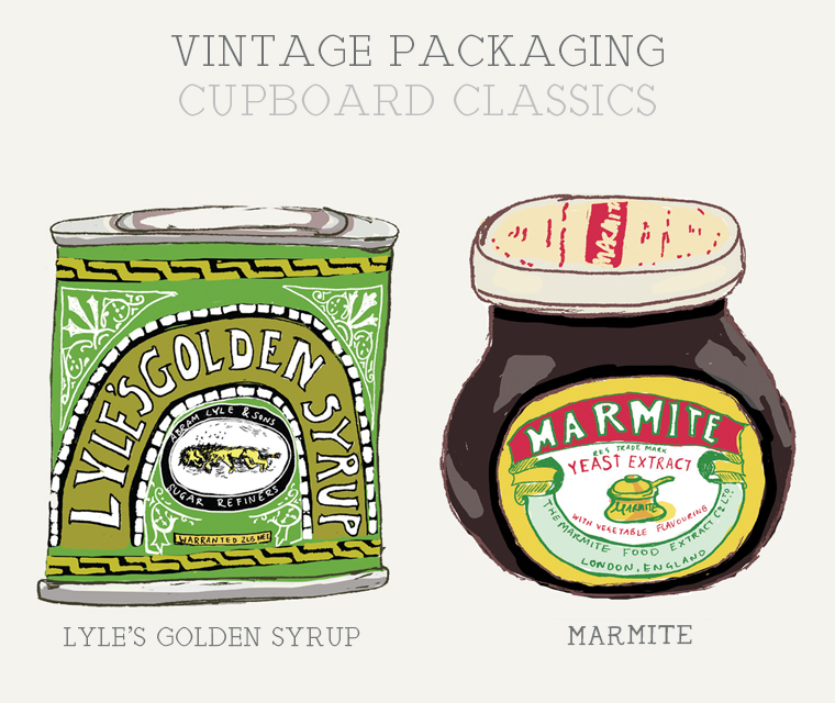 Newsletter featuring Marmite and Golden Syrup packaging design