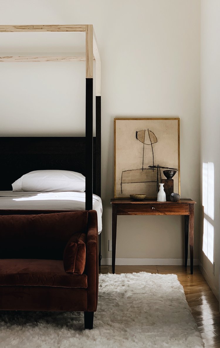 Colin King styled dark and broody bedroom