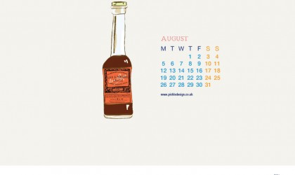 Download our August vintage food packaging calendar of Lea and Perrins Worcester Sauce for free for your mobile, tablet and desktop computer background