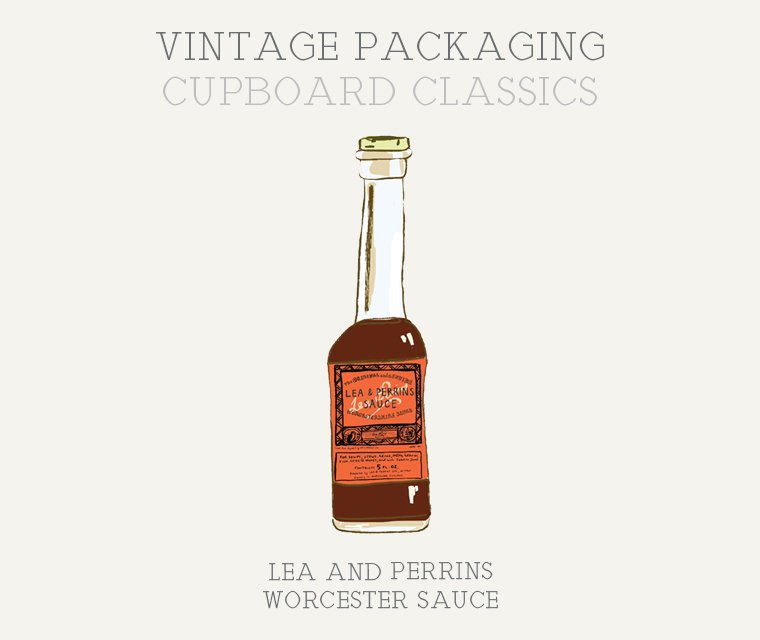 Cupboard Classics Lea and Perrins Worcester Sauce vintage illustration