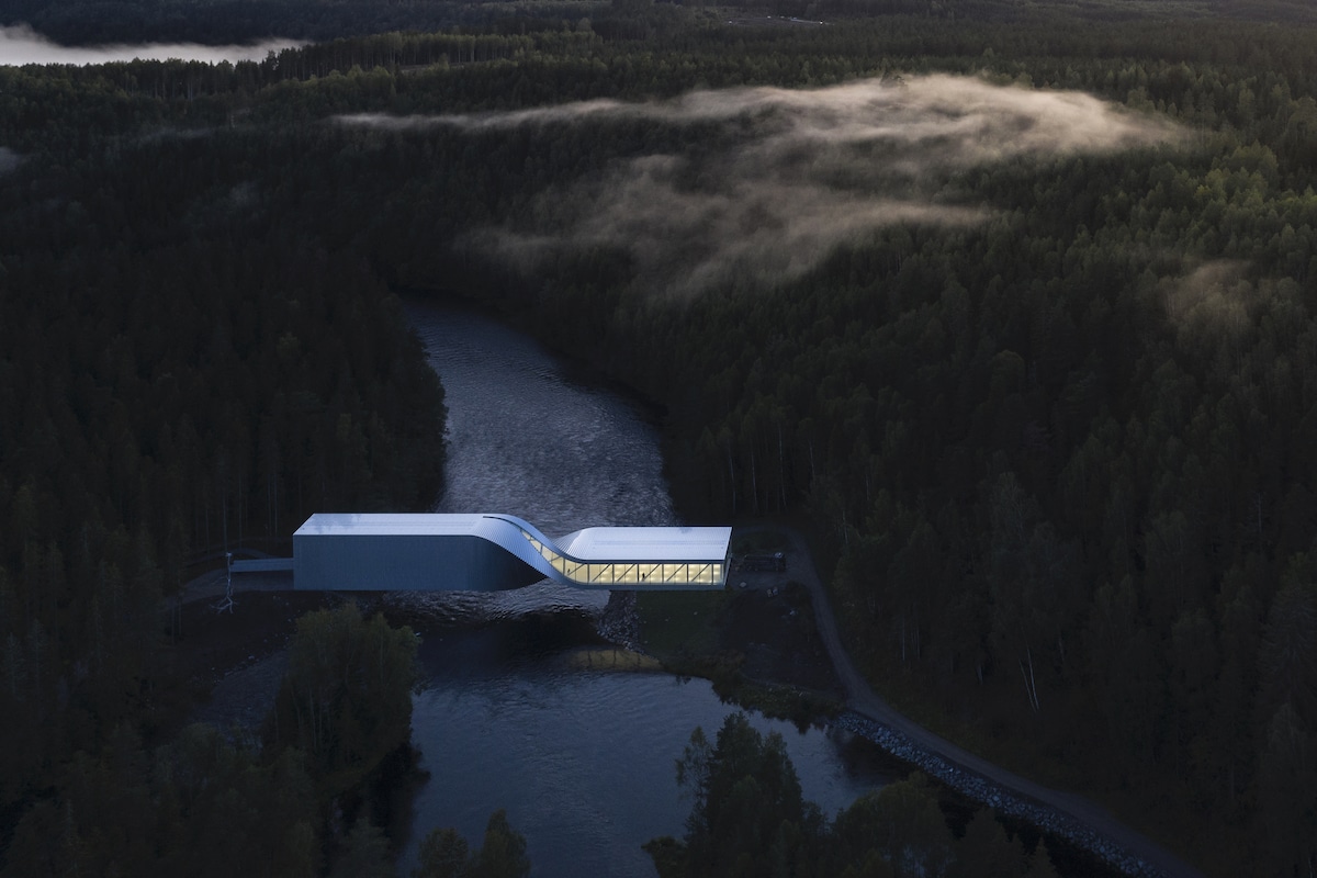 Sculpture bridge doubles as a museum twisting across the waters in Norway