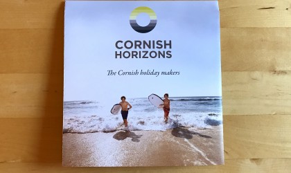 Fold out brochure for Cornish Horizons by Pickle Design