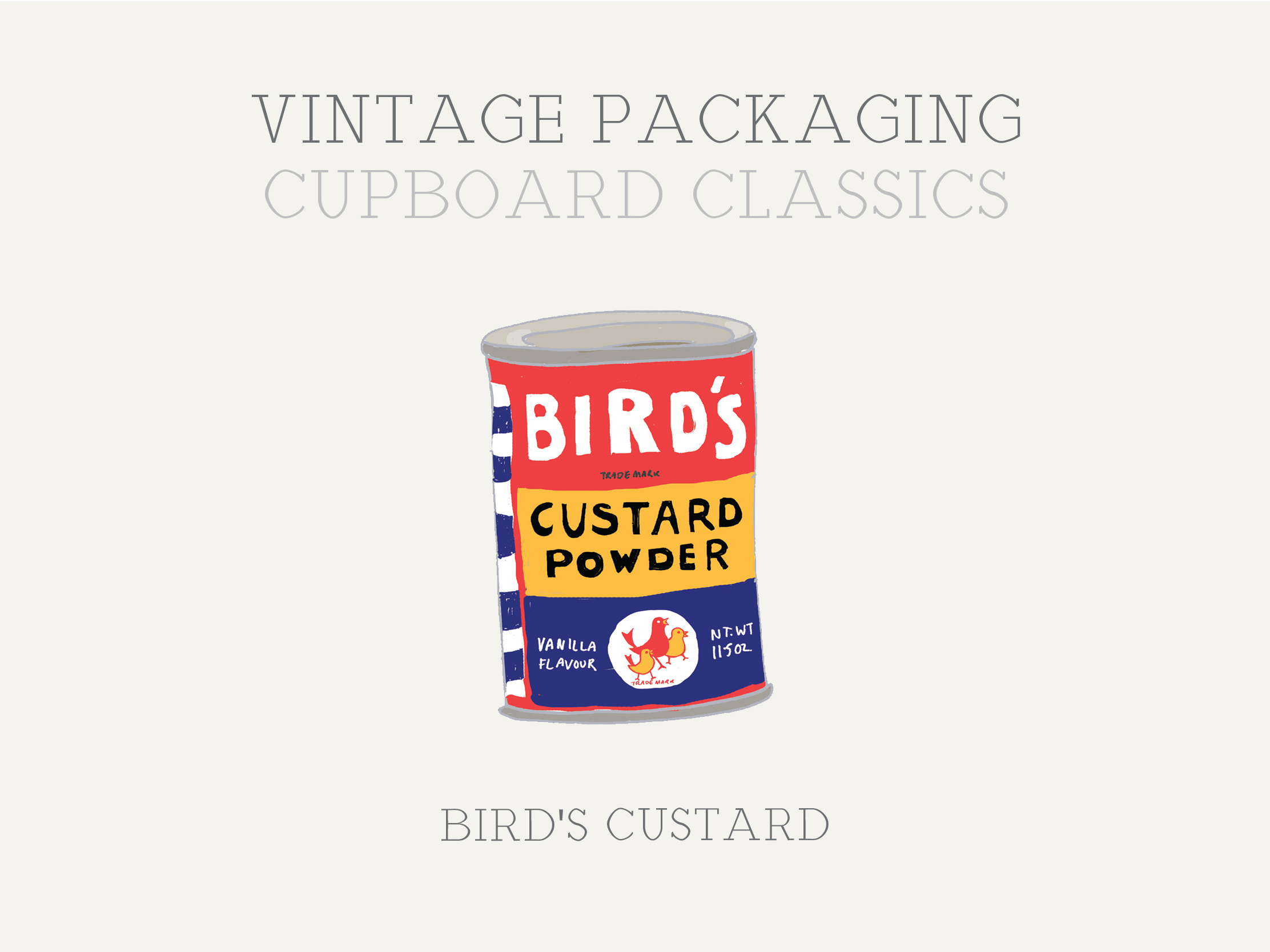 The November newsletter featuring the vintage illustration of Bird's Custard