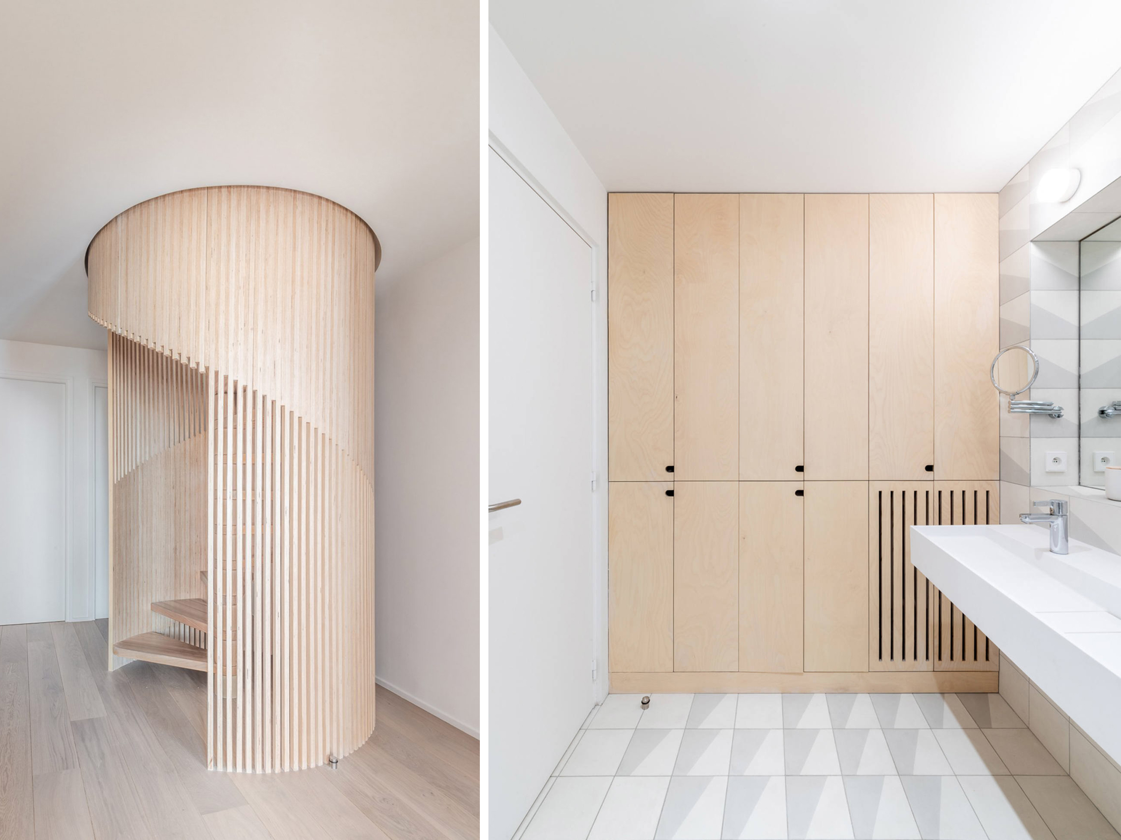 Paris duplex with birch plywood