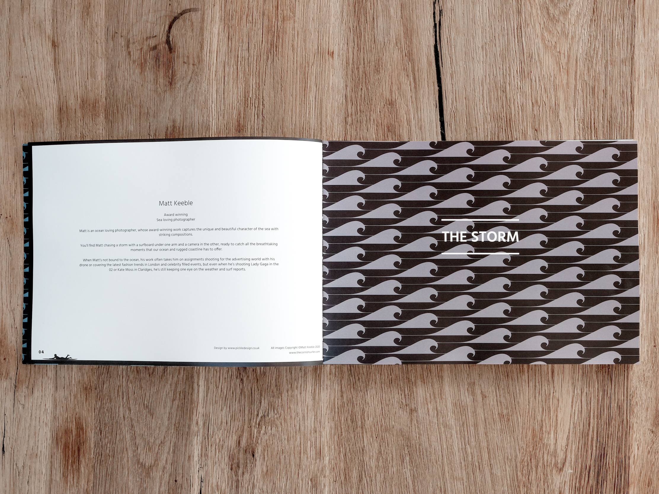 Chapter headings from The Cornish Surfer book design