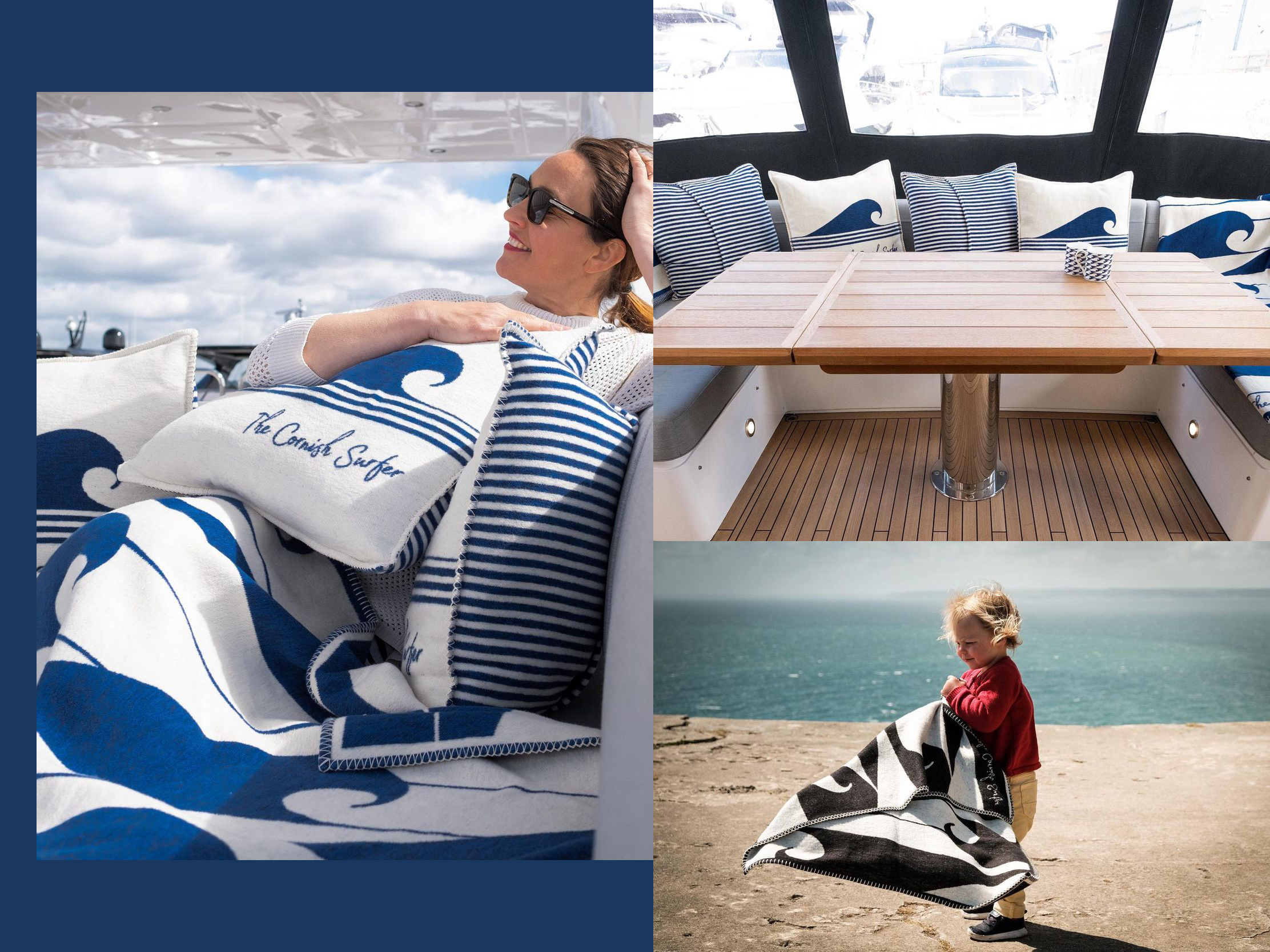 Early blanket design created for The Cornish Surfer homeware collection