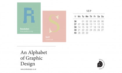 Download the month of September from our Alphabet of Graphic Design calendar for free for your mobile, tablet and desktop computer background