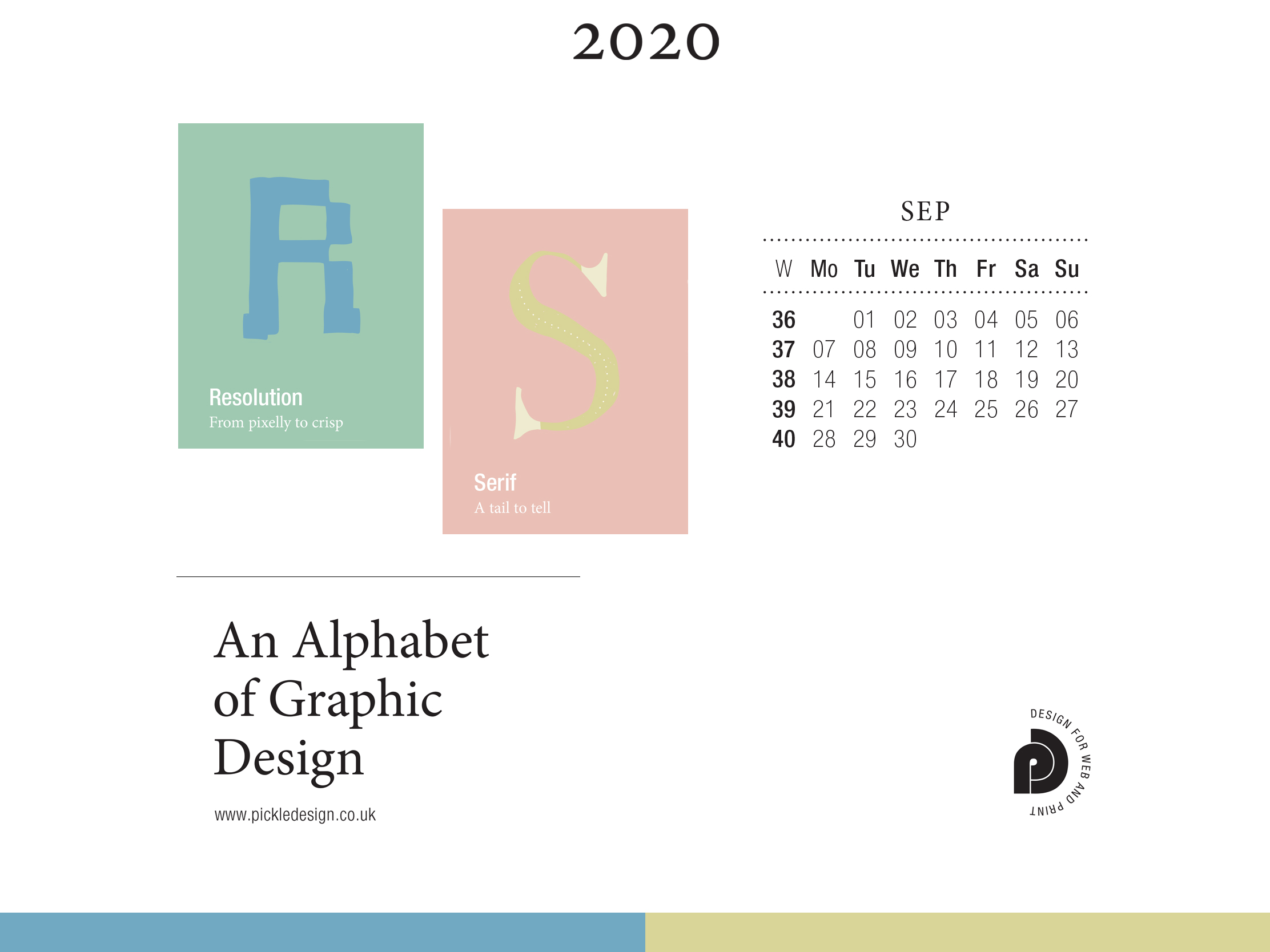 Download the month of September from our Alphabet of Graphic Design calendar for free for your mobile, tablet and desktop computer background