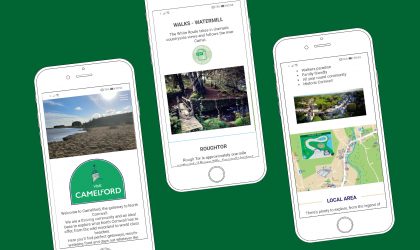 Mobile friendly web design for the Visit Camelford website