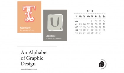 Download the month of October from our Alphabet of Graphic Design calendar for free for your mobile, tablet and desktop computer background