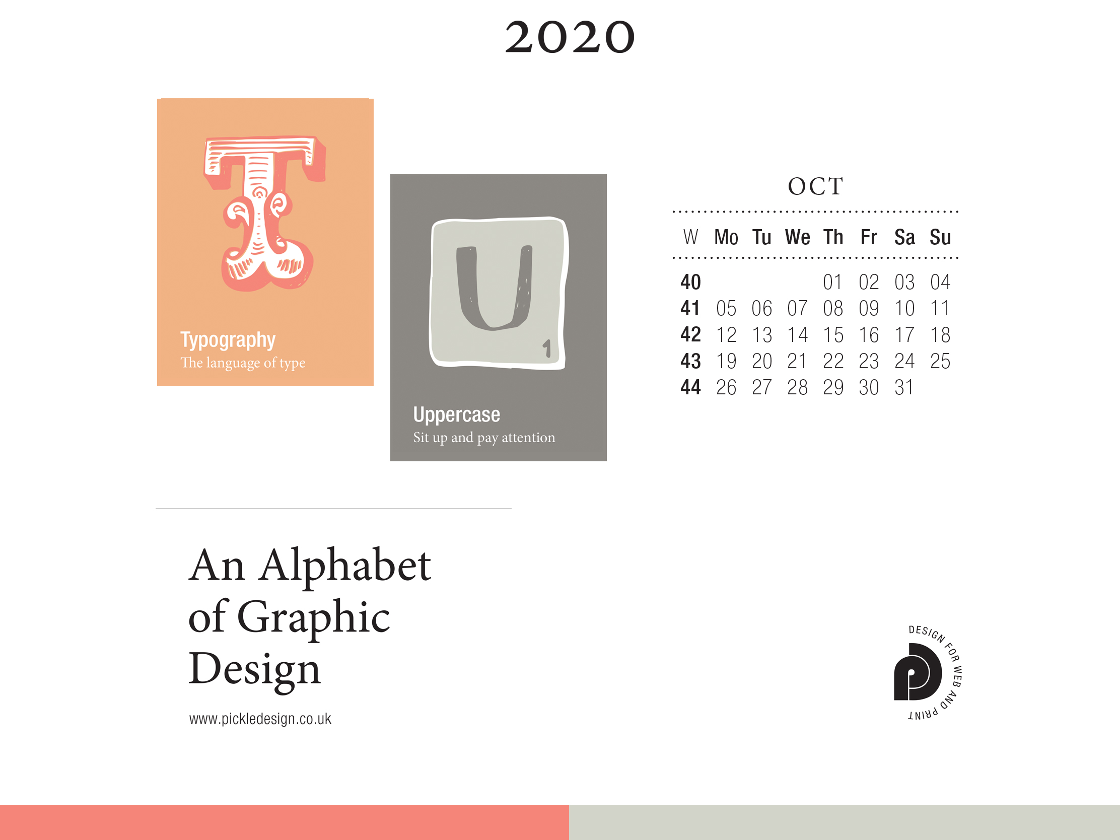 Download the month of October from our Alphabet of Graphic Design calendar for free for your mobile, tablet and desktop computer background