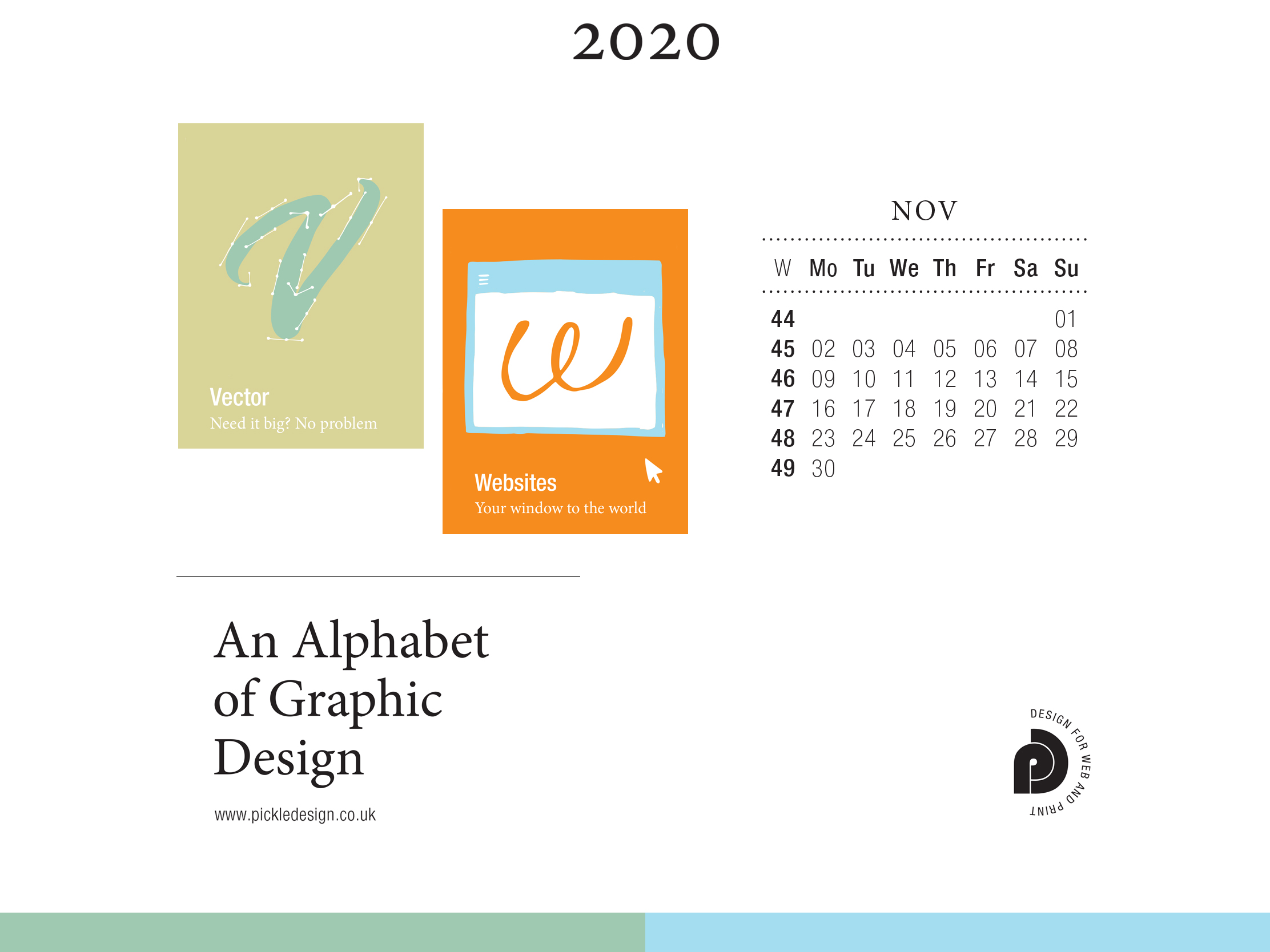 Download the month of November from our Alphabet of Graphic Design calendar for free for your mobile, tablet and desktop computer background