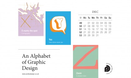 Download the month of December from our Alphabet of Graphic Design calendar for free for your mobile, tablet and desktop computer background