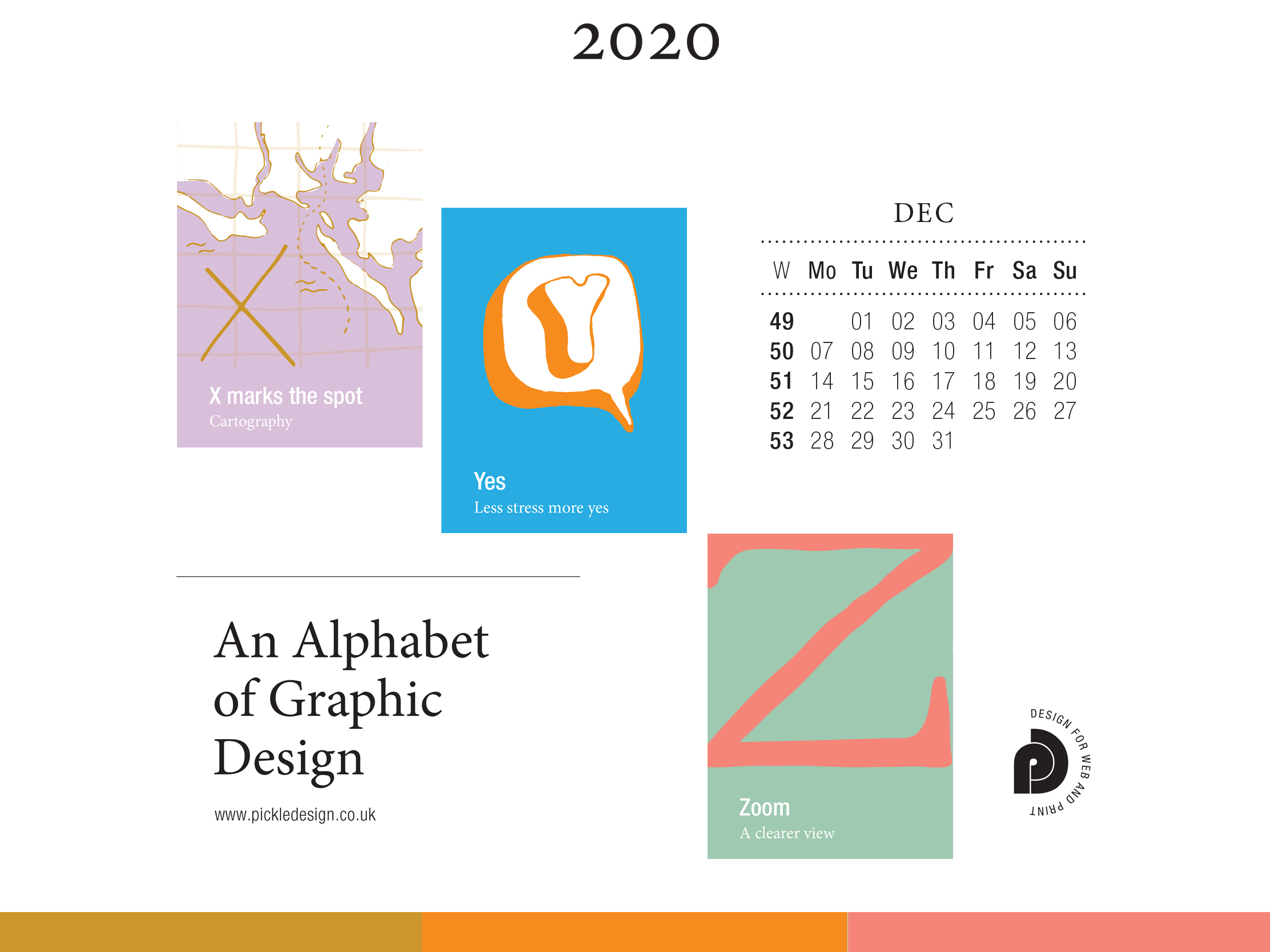 Download the month of December from our Alphabet of Graphic Design calendar for free for your mobile, tablet and desktop computer background