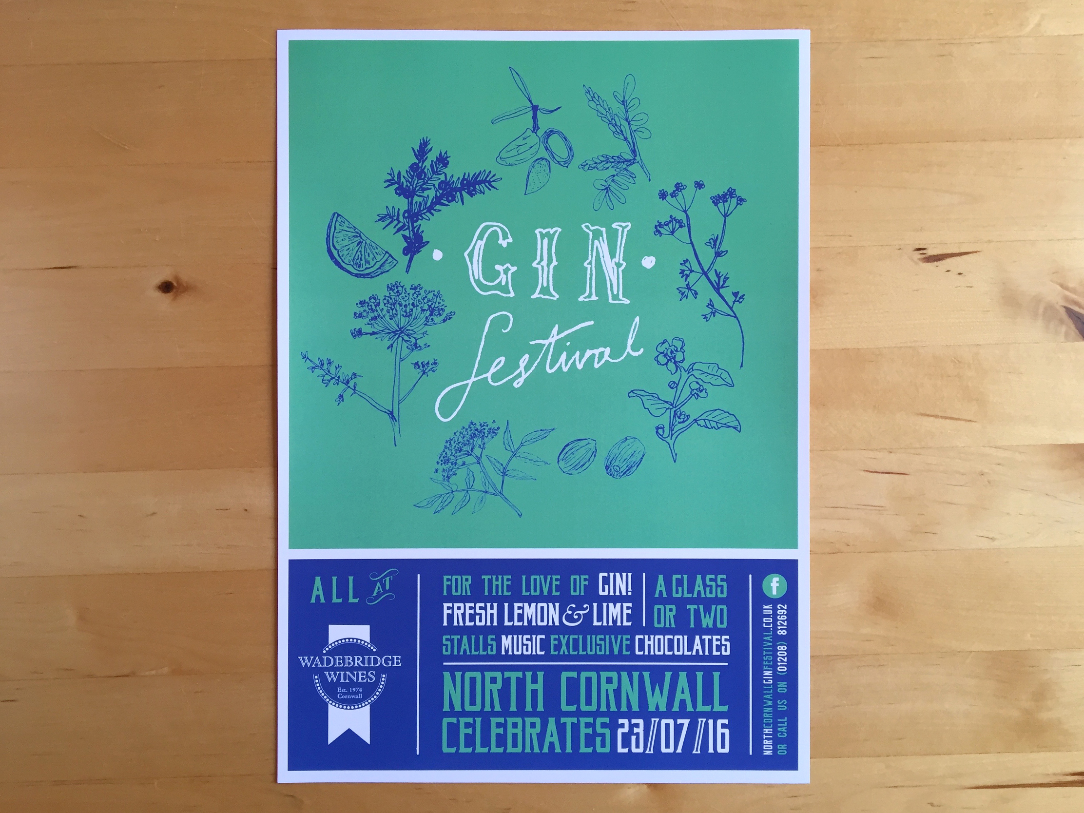 Wadebridge Wines Gin Festival poster