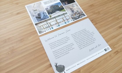 Trevear Farm A6 leaflet to welcome guests
