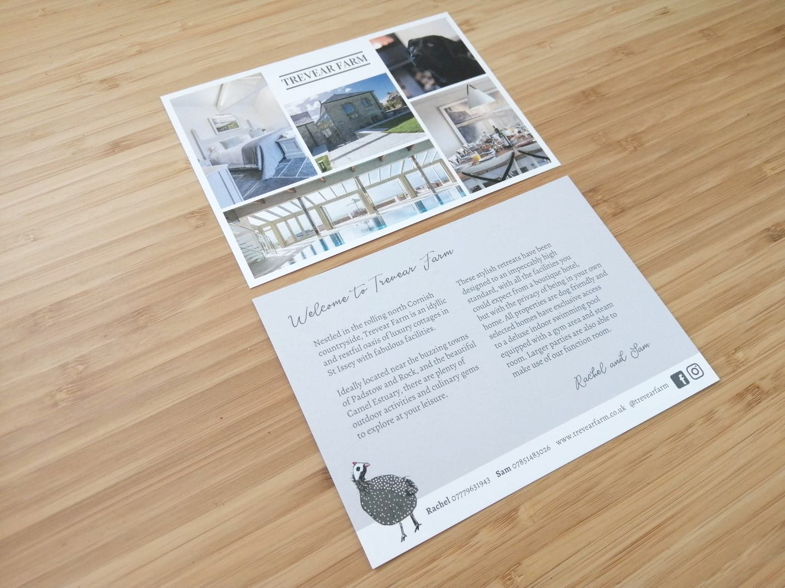 Trevear Farm A6 leaflet to welcome guests