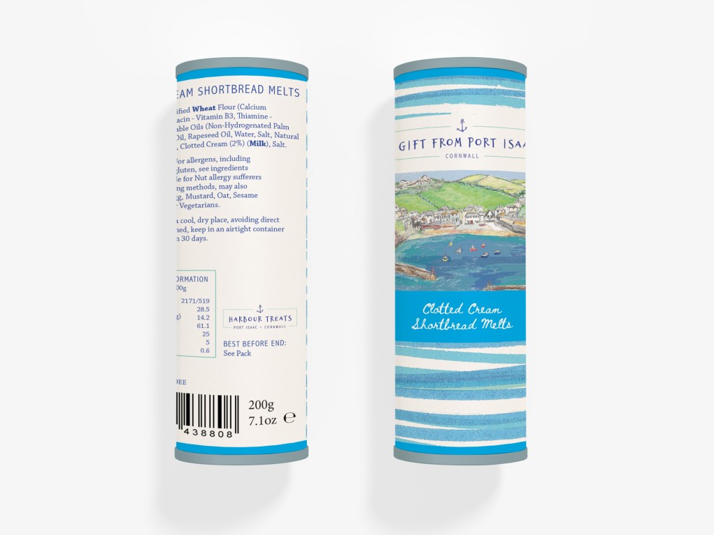 Biscuit packaging design for Port Isaac's Harbour Treats