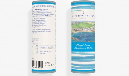 Biscuit packaging design for Port Isaac's Harbour Treats