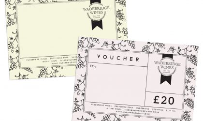 Wadebridge Wines complement slip and voucher