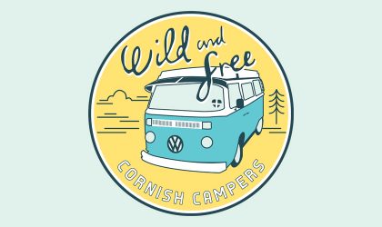 Logo design for Wild & Free Cornish Campers