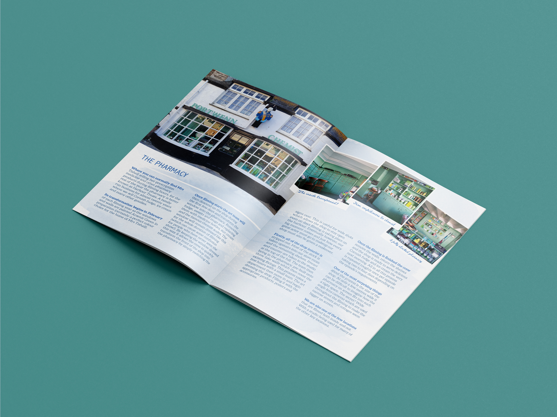 Booklet designed for Harbour Treats at Port Isaac