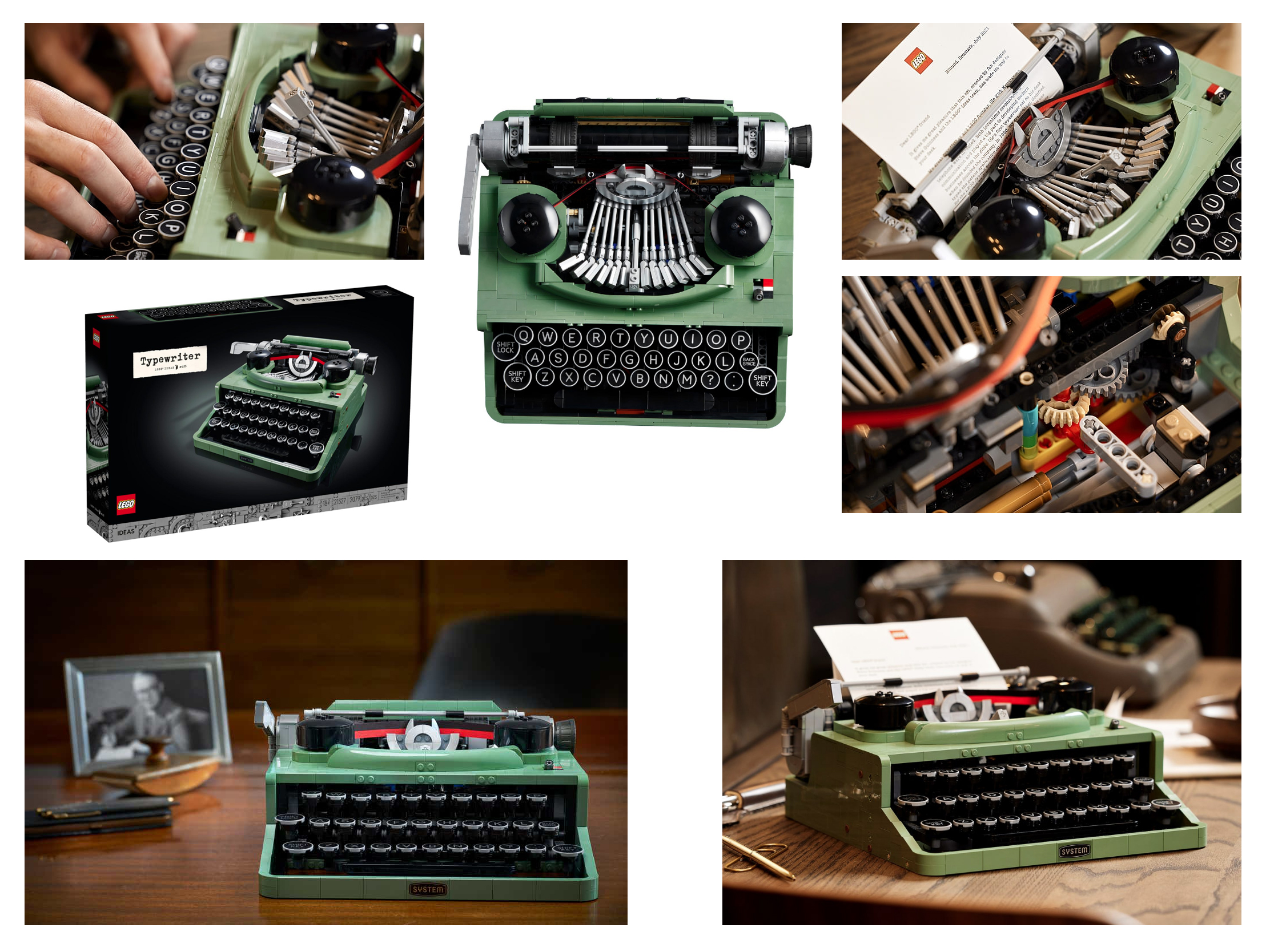 Lego mid-century modern typewriter