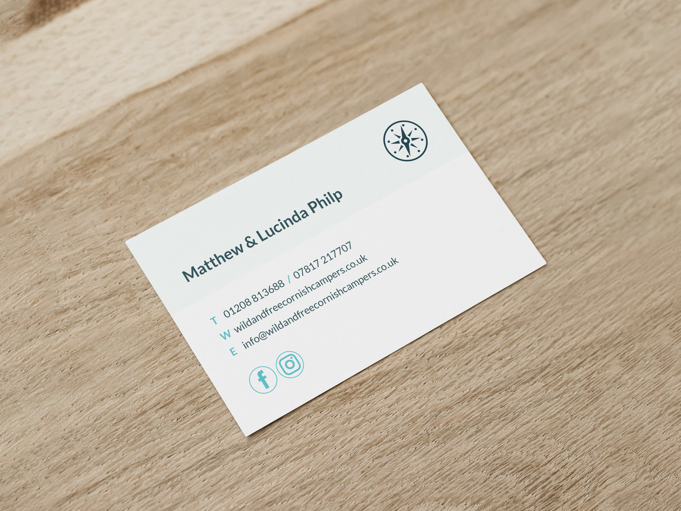 Business card design and print for Wild & Free