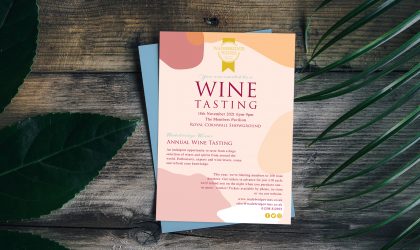 Wadebridge Wines Invitation Design