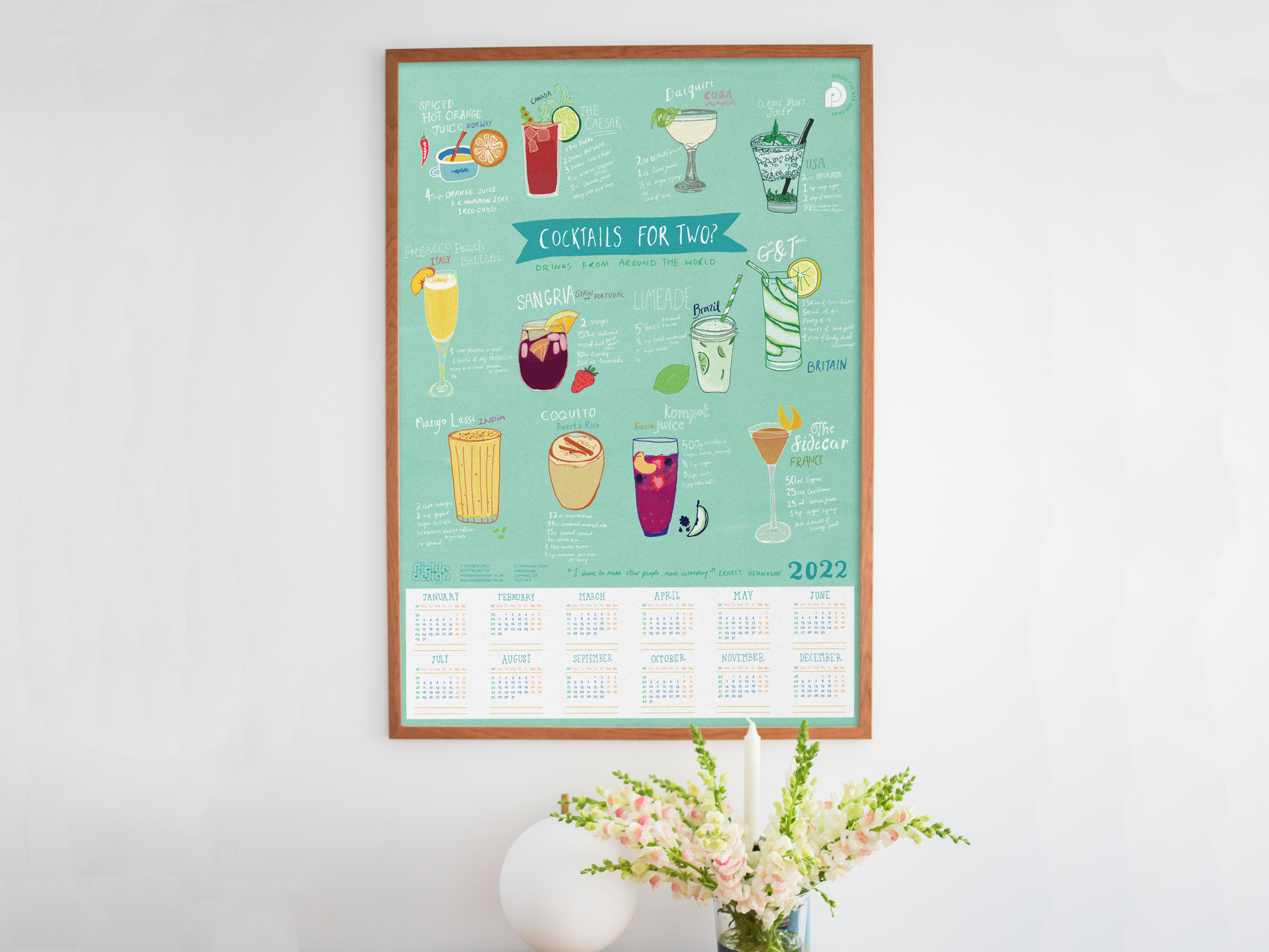 Drinks from around the world calendar