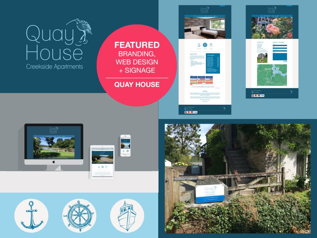 Branding, web design and signage for Quay House Creekside Apartments 