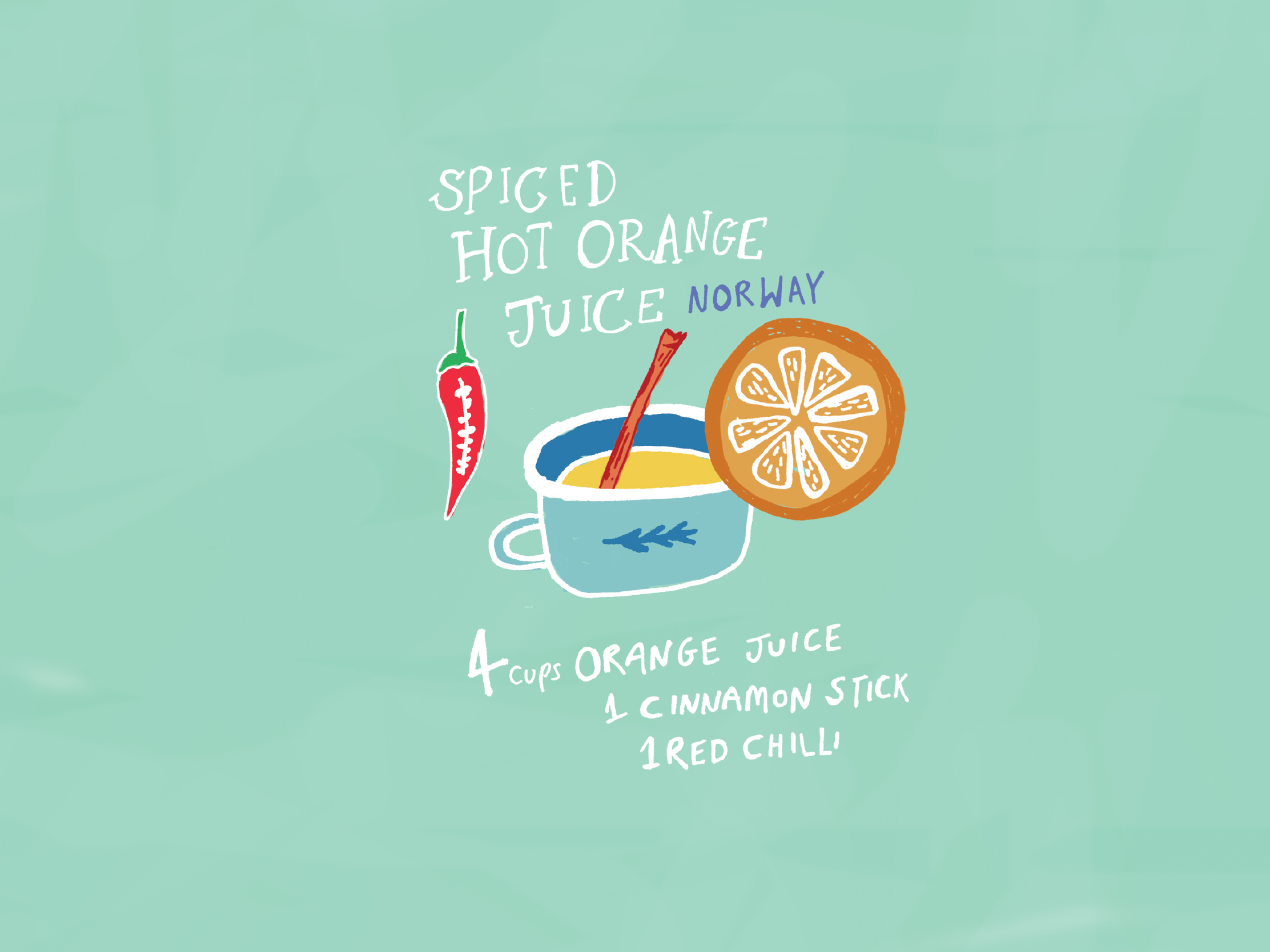 Download the month of January from our 2022 calendar featuring illustrations of drinks from around the world for free for your mobile, tablet and desktop computer background