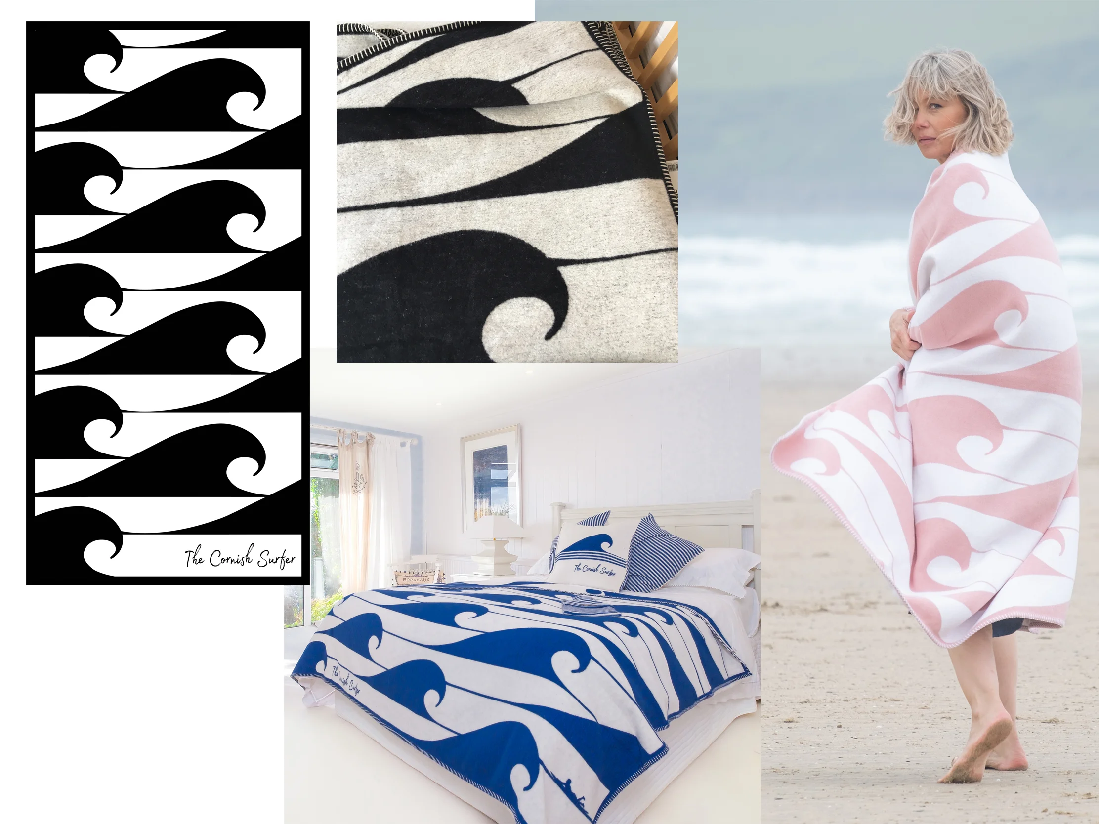 Development of The Cornish Surfer blanket from pattern artwork to finished product