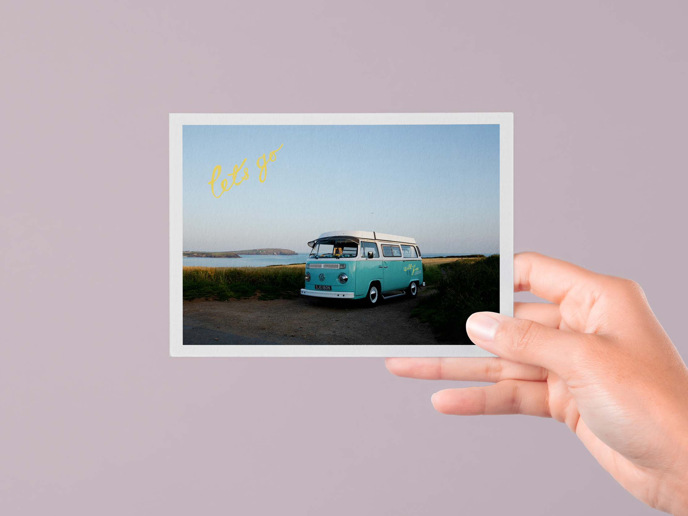 Gift card design and print for Wild & Free Cornish Campers