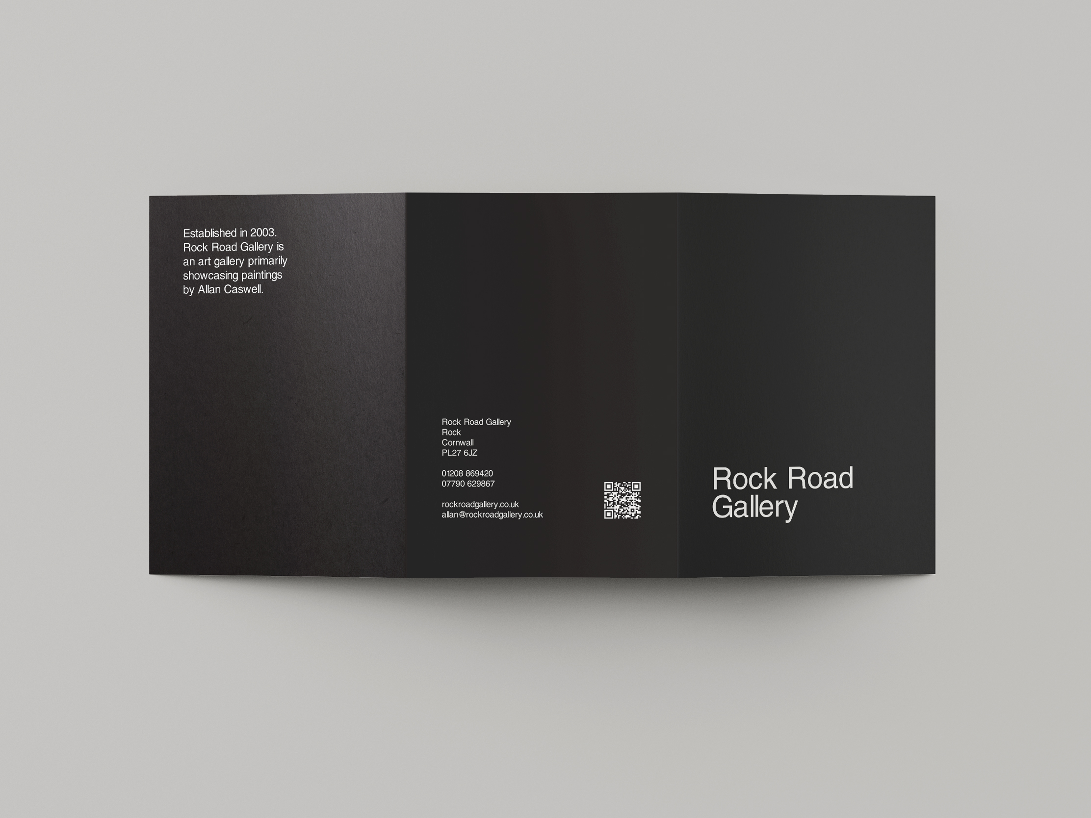 Brochure design and print for Rock Road Gallery