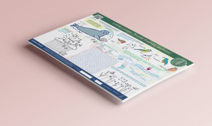 Children's activity sheet design and print for Lovat Parks