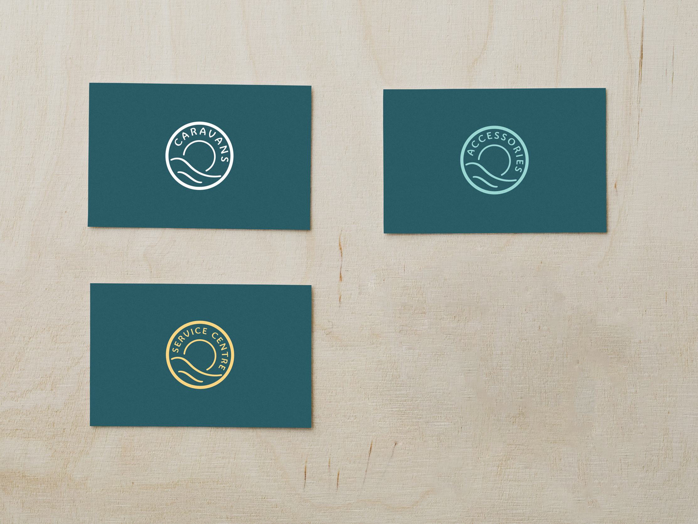 Business card design variations for Penrose Touring