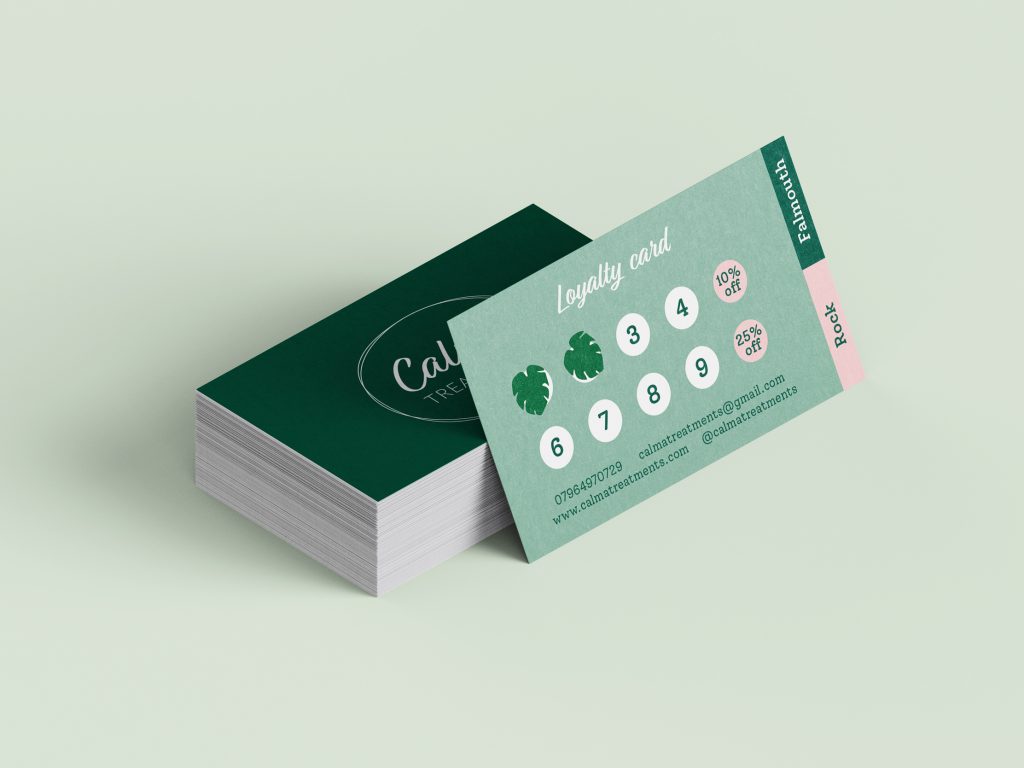 Loyalty card design with bespoke stamp 
