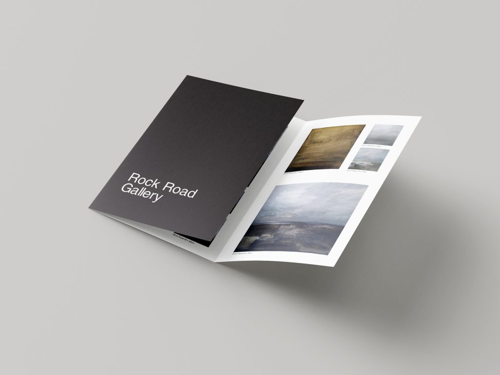 roll fold brochure for Cornish artist 