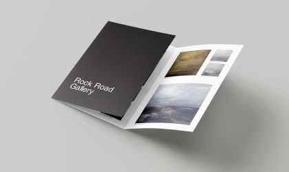 roll fold brochure for Cornish artist