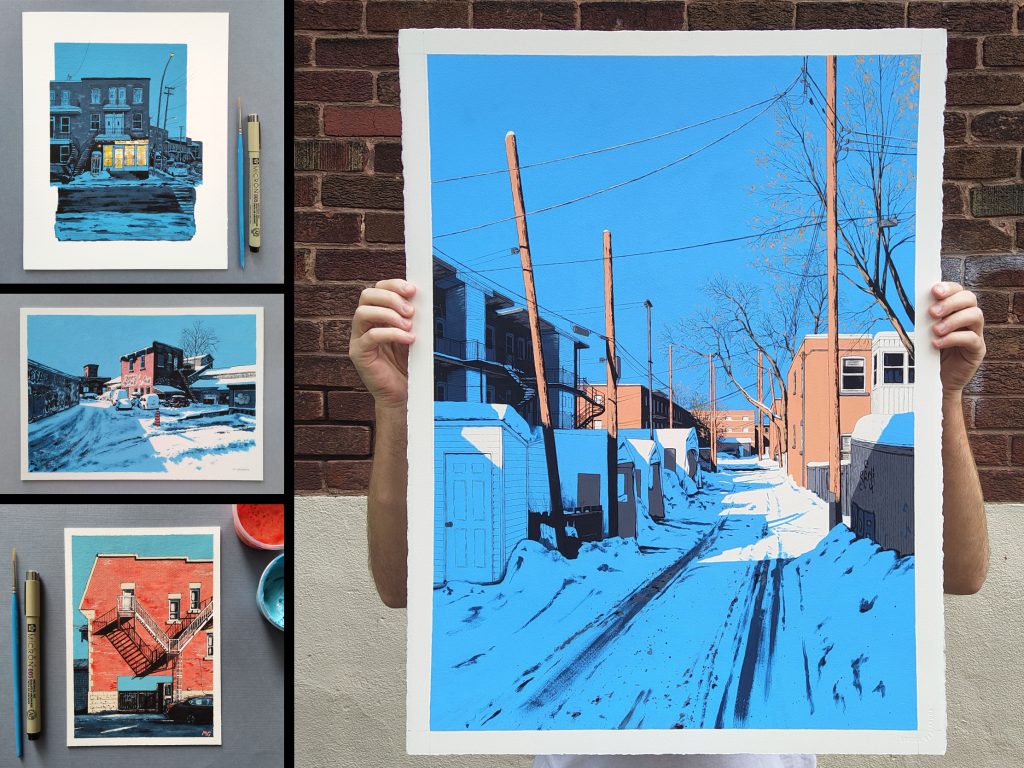 Snow paintings of Matthew Gagnon