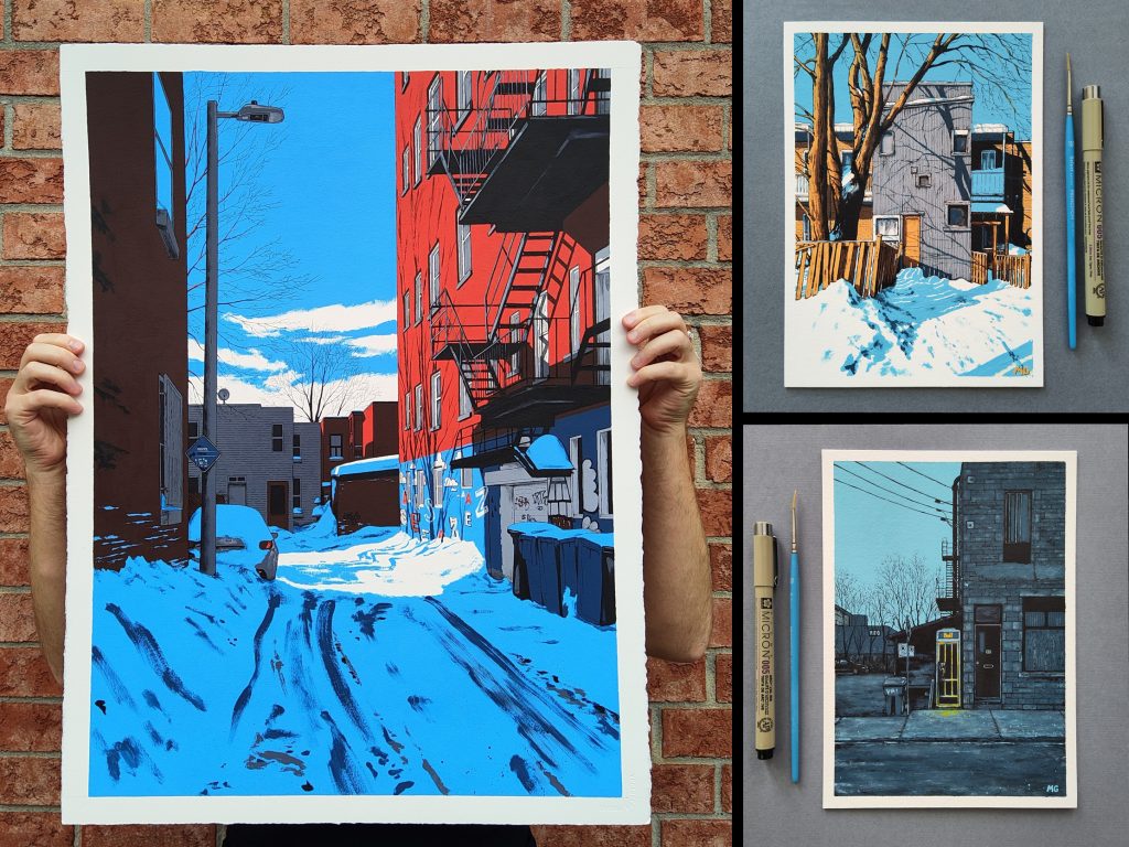 Snow paintings of Matthew Gagnon