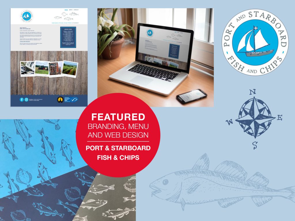 Branding, menu design and web design for Port and Starboard fish and chips