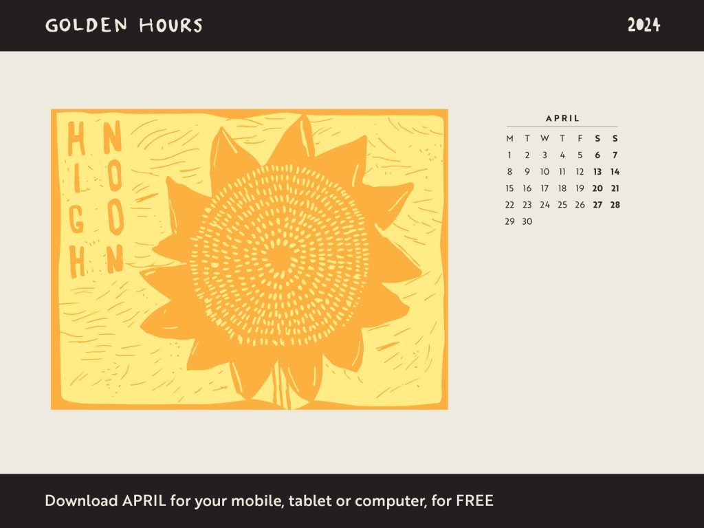 April-Calendar-High-Noon-Sunflower