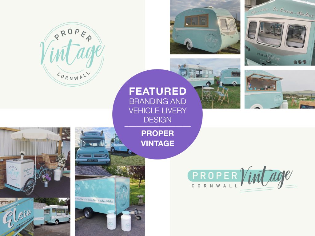 Branding and signage for Proper Vintage Cornwall