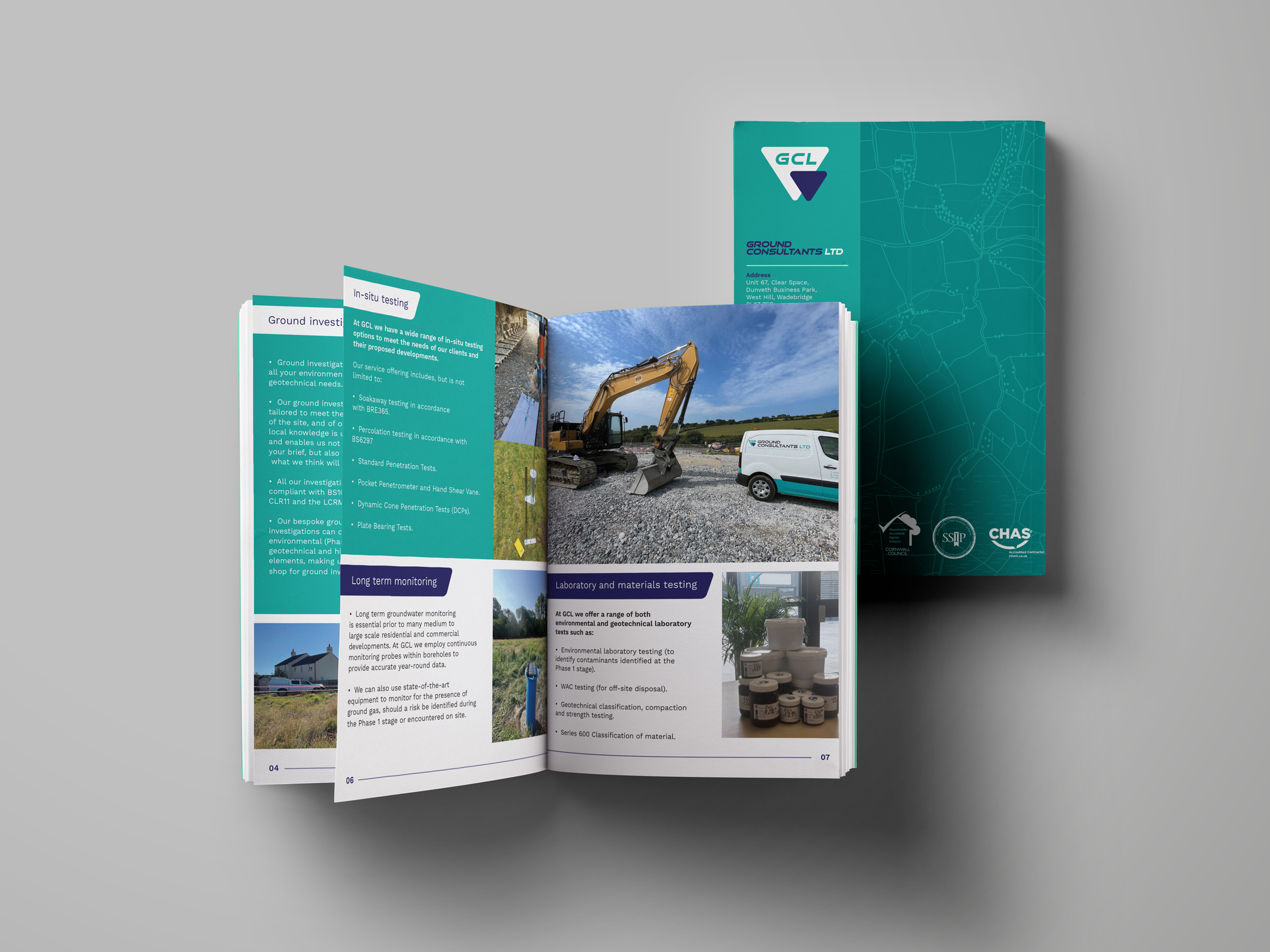 Brochure design and print for Ground Consultants Limited